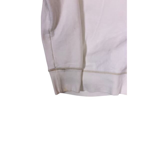 Aeropostale White Y2K Zip Hoodie Mens L VTG Skate Thermal Hood Missing String - Picture 4 of 5